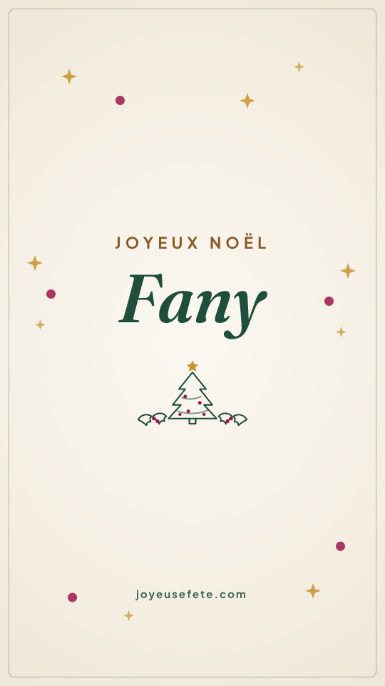 Image « Joyeux Noël Fany » au format story