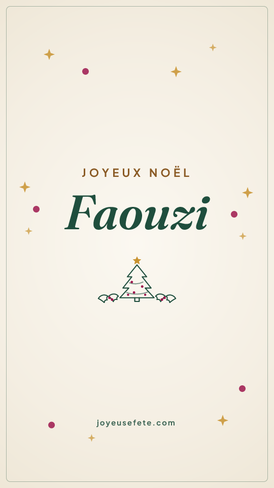 Image « Joyeux Noël Faouzi » au format story