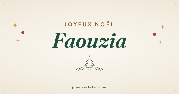 Image « Joyeux Noël Faouzia » au format large