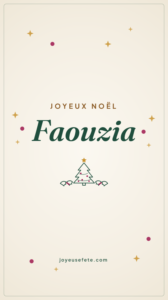 Image « Joyeux Noël Faouzia » au format story