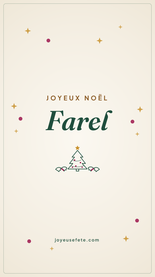 Image « Joyeux Noël Farel » au format story