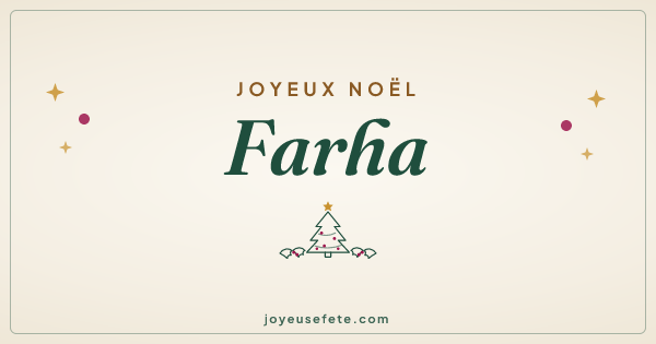 Image « Joyeux Noël Farha » au format large