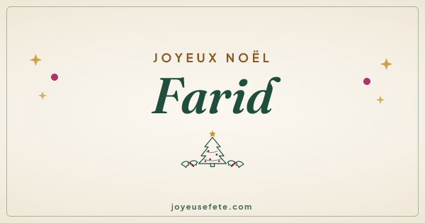 Image « Joyeux Noël Farid » au format large