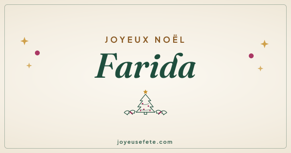 Image « Joyeux Noël Farida » au format large