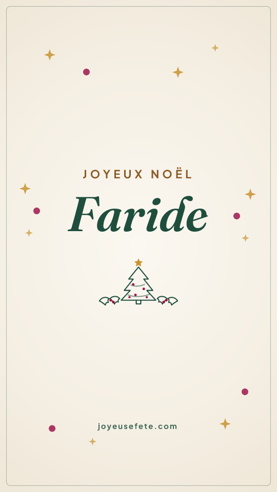 Image « Joyeux Noël Faride » au format story