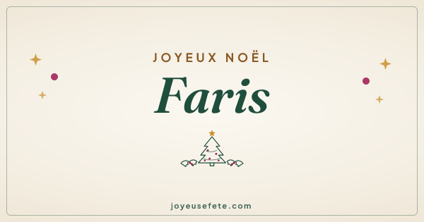 Image « Joyeux Noël Faris » au format large