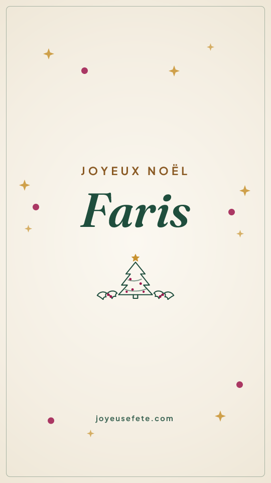 Image « Joyeux Noël Faris » au format story