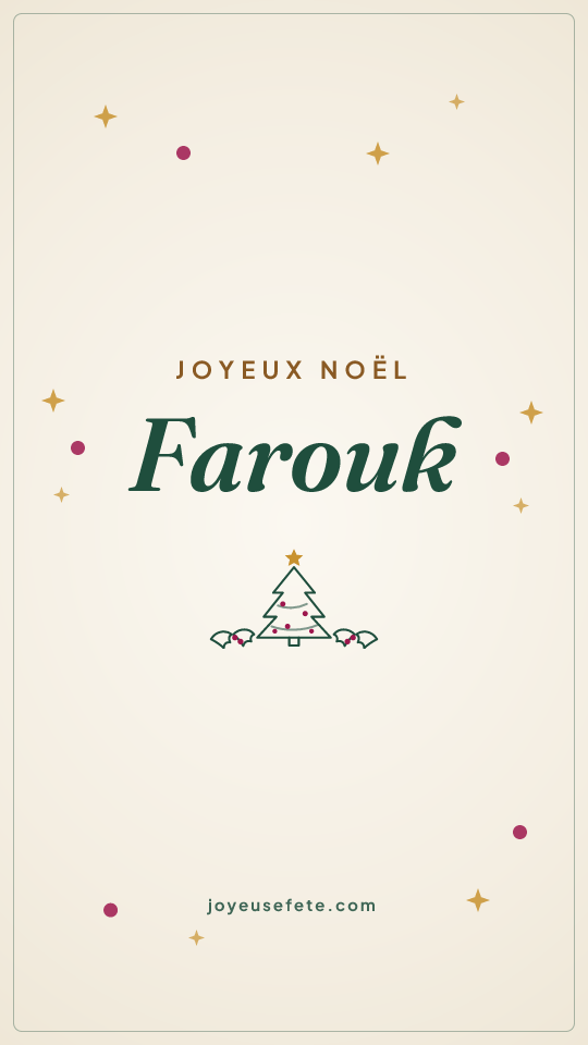 Image « Joyeux Noël Farouk » au format story