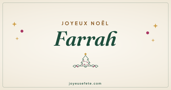 Image « Joyeux Noël Farrah » au format large