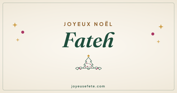 Image « Joyeux Noël Fateh » au format large