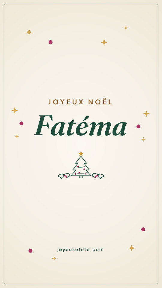 Image « Joyeux Noël Fatéma » au format story