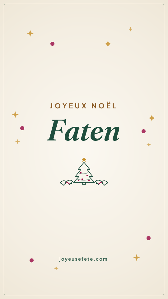 Image « Joyeux Noël Faten » au format story