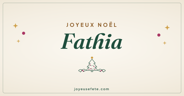 Image « Joyeux Noël Fathia » au format large