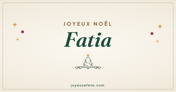 Image « Joyeux Noël Fatia » au format large