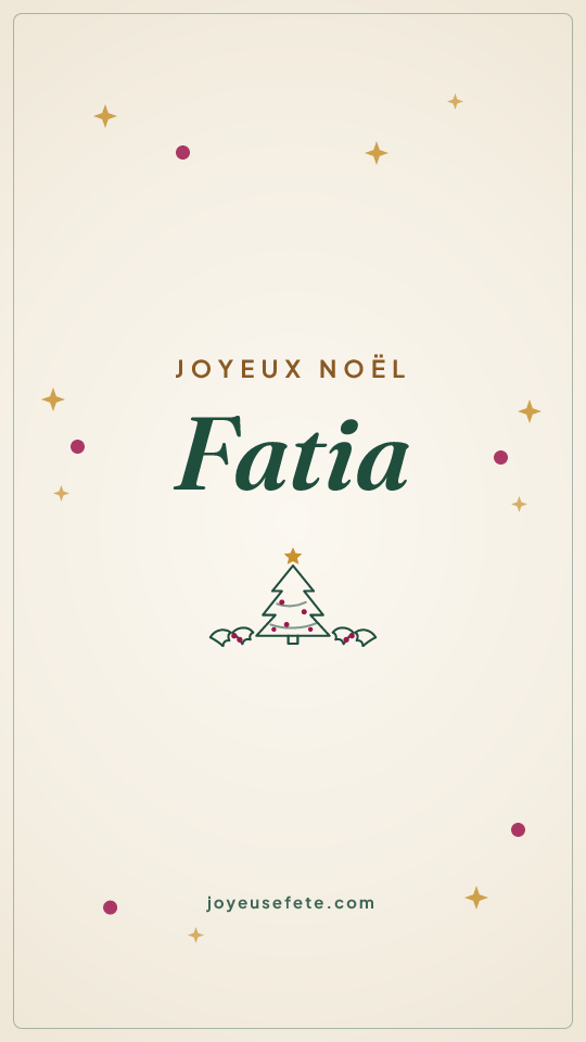 Image « Joyeux Noël Fatia » au format story