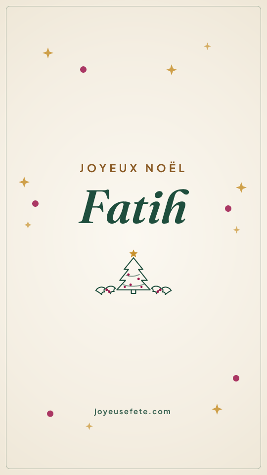 Image « Joyeux Noël Fatih » au format story