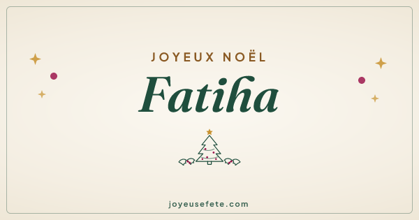 Image « Joyeux Noël Fatiha » au format large
