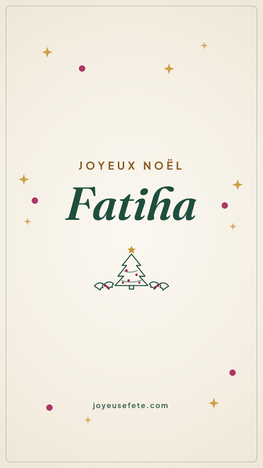 Image « Joyeux Noël Fatiha » au format story
