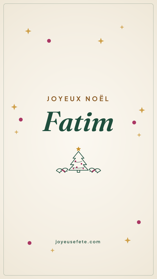 Image « Joyeux Noël Fatim » au format story