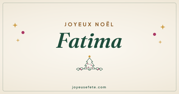 Image « Joyeux Noël Fatima » au format large