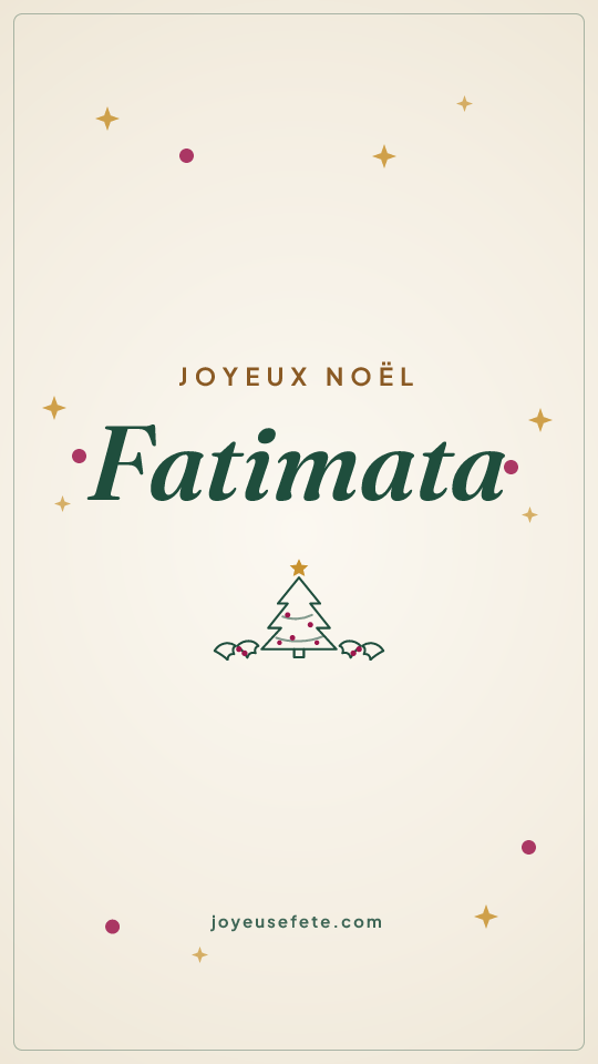 Image « Joyeux Noël Fatimata » au format story