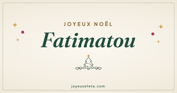 Image « Joyeux Noël Fatimatou » au format large