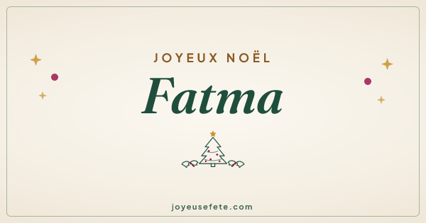 Image « Joyeux Noël Fatma » au format large