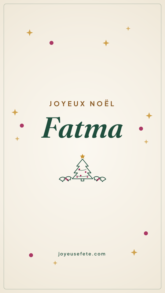 Image « Joyeux Noël Fatma » au format story