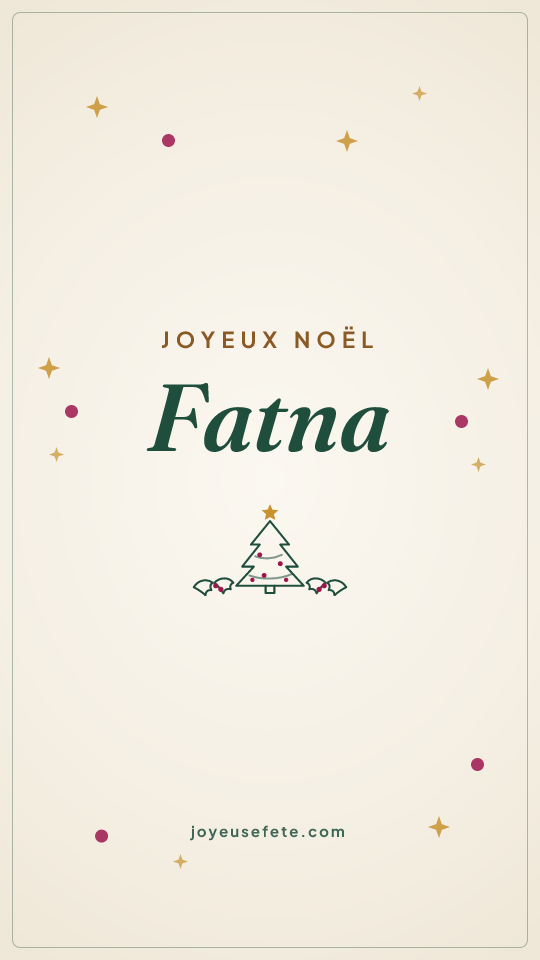 Image « Joyeux Noël Fatna » au format story