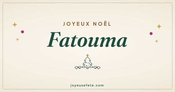 Image « Joyeux Noël Fatouma » au format large