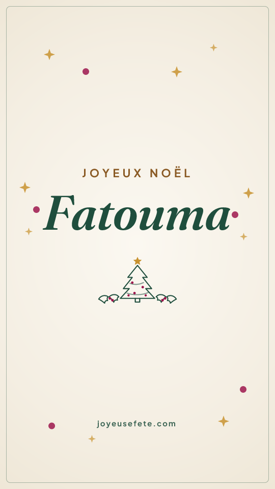 Image « Joyeux Noël Fatouma » au format story