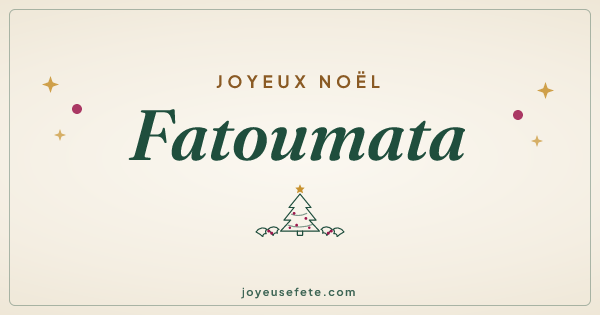 Image « Joyeux Noël Fatoumata » au format large