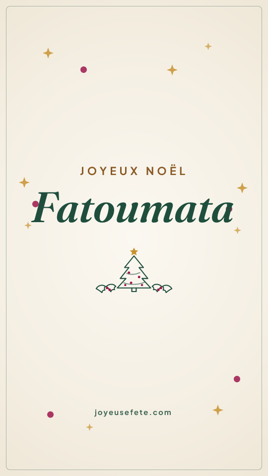 Image « Joyeux Noël Fatoumata » au format story