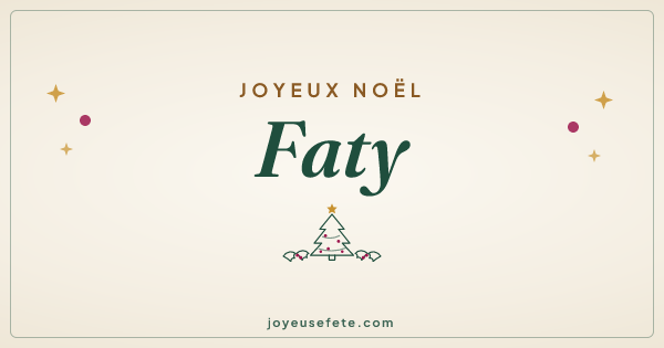Image « Joyeux Noël Faty » au format large