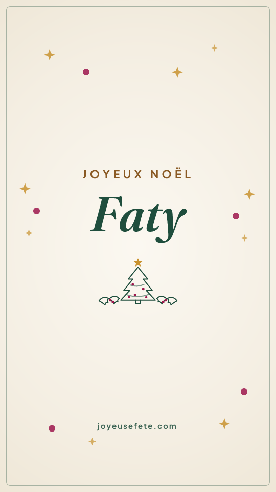 Image « Joyeux Noël Faty » au format story