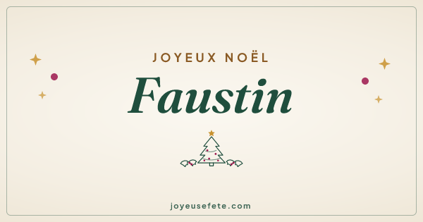 Image « Joyeux Noël Faustin » au format large