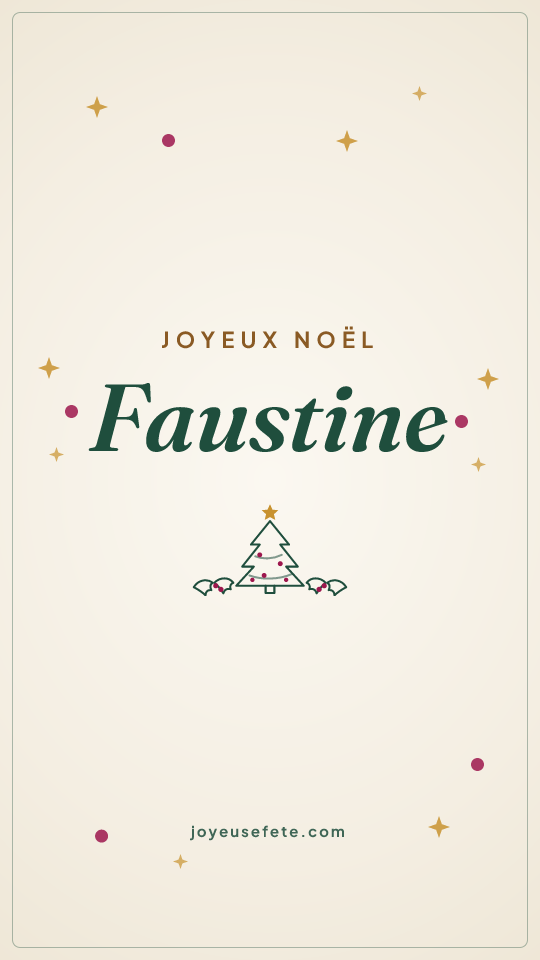 Image « Joyeux Noël Faustine » au format story
