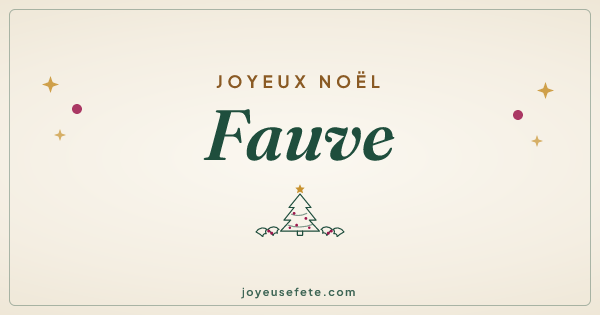 Image « Joyeux Noël Fauve » au format large