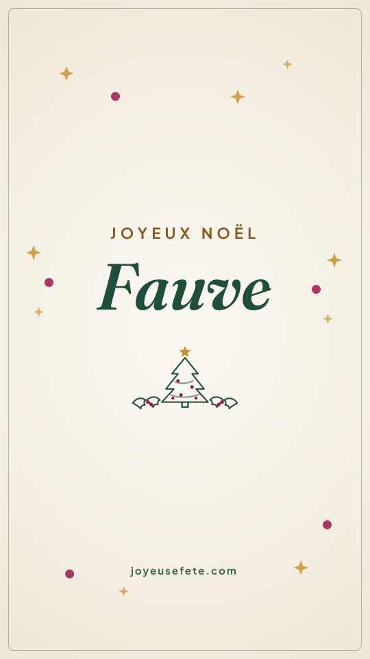 Image « Joyeux Noël Fauve » au format story
