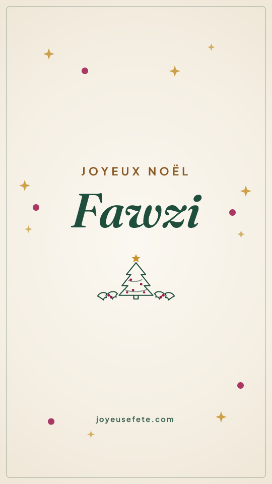 Image « Joyeux Noël Fawzi » au format story