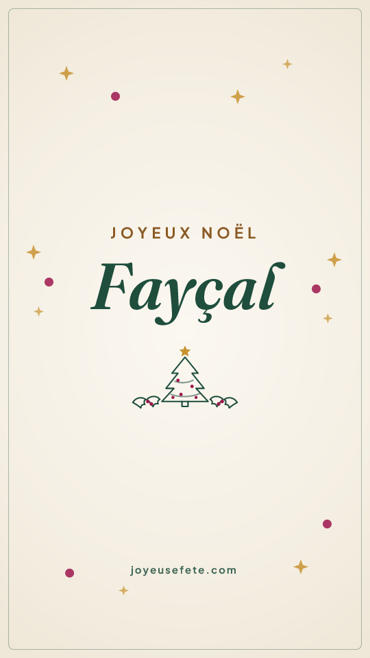 Image « Joyeux Noël Fayçal » au format story