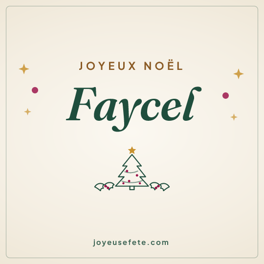 Image carrée « Joyeux Noël Faycel » pour WhatsApp