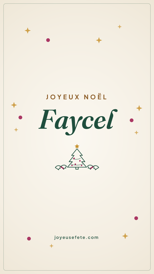 Image « Joyeux Noël Faycel » au format story