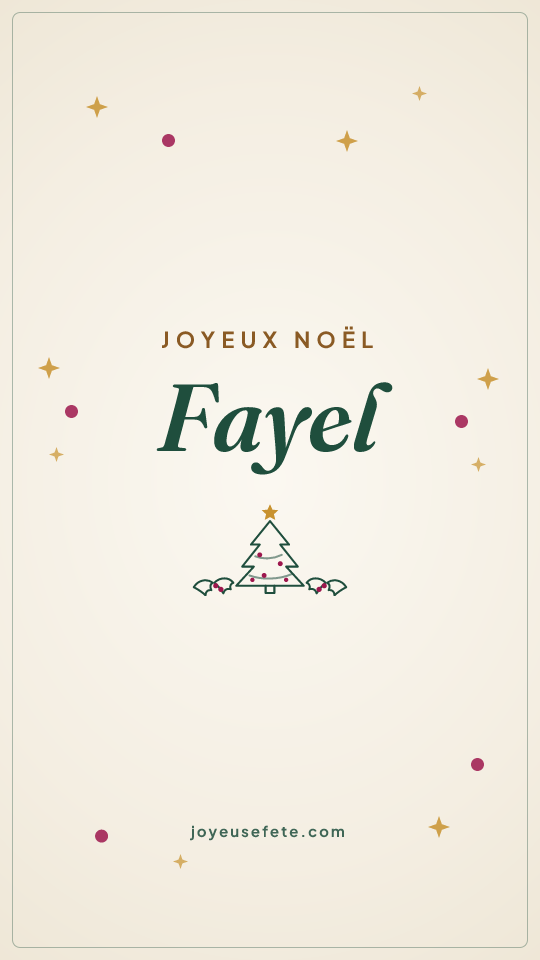 Image « Joyeux Noël Fayel » au format story