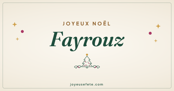 Image « Joyeux Noël Fayrouz » au format large