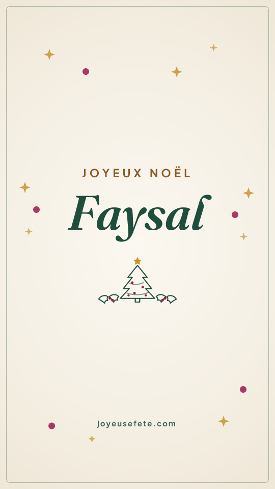 Image « Joyeux Noël Faysal » au format story