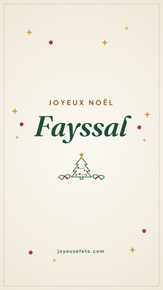 Image « Joyeux Noël Fayssal » au format story
