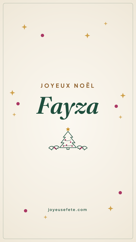 Image « Joyeux Noël Fayza » au format story