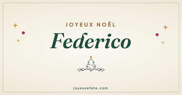 Image « Joyeux Noël Federico » au format large