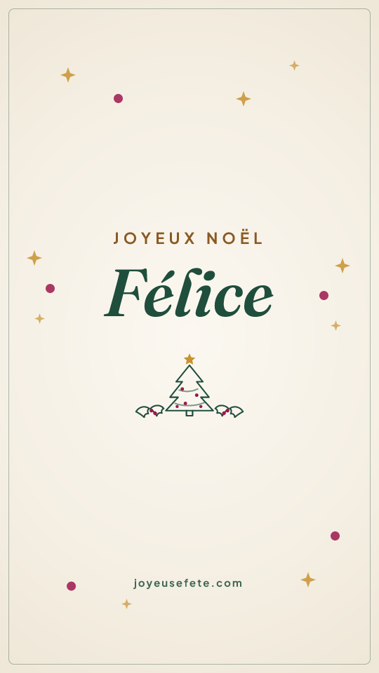 Image « Joyeux Noël Félice » au format story